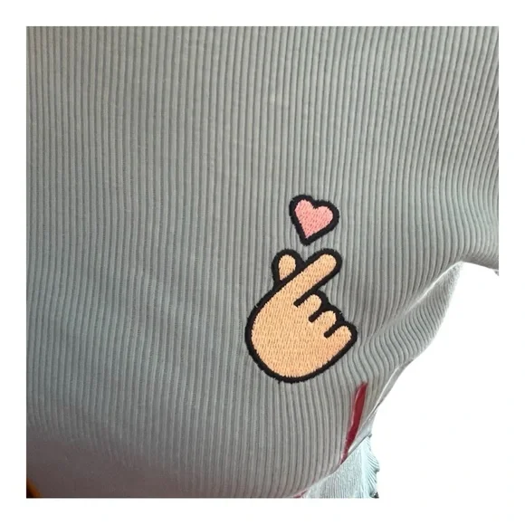 Chic Sage Green Crop Top with Heart Detail - Picture 2 of 5